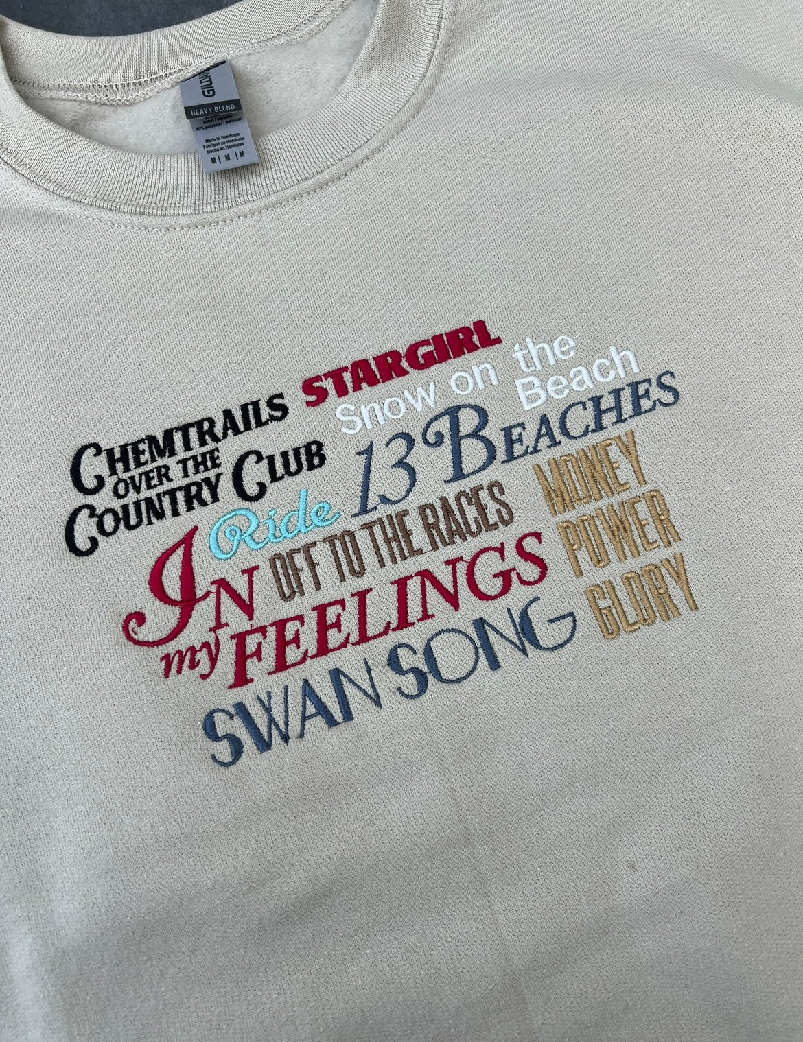 Lana Del Rey Custom Song Embroidery