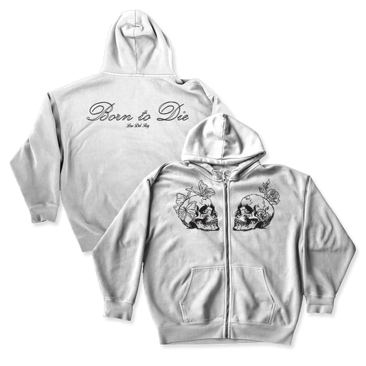 Born To Die Embroidered Zip Hoodie